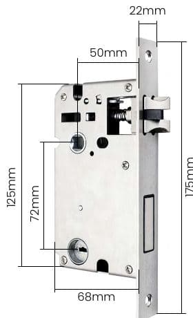 Thân khóa 5072 · 5572 · 6072 với kích thước