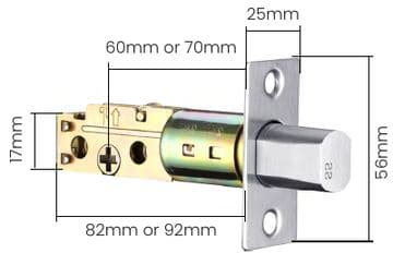 Thân khóa Deadbolt 60 / 70 với kích thước